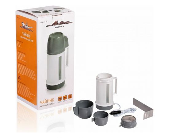 Автомобильный чайник Airline 24В белый/серый ABK-24-02 – изображение 2