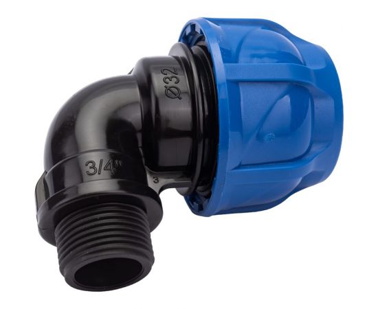 Отвод разъемный наружная резьба CN-TB ПНД 32x3/4" TEBO 017030708 – изображение 2