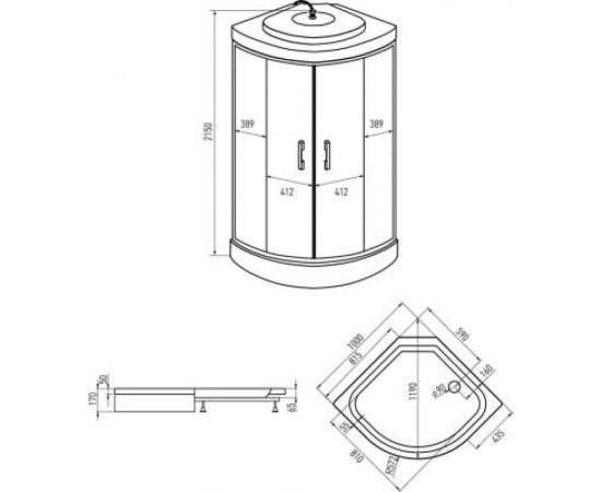 Душевая кабина ERLIT ER3510P-C3-RUS – изображение 5