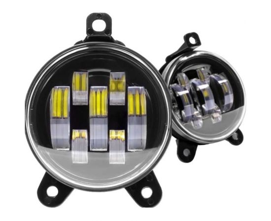 Противотуманные светодиодные автомобильные фары LEDZILLA Лада Приора, 70Вт, 9-32В, противотуманки, дхо для авто, LED ПТФ, 2шт 2170-70W 