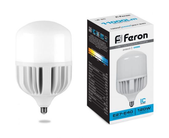 Светодиодная лампа LB-65 E27-E40 120W 6400K, FERON 38197 