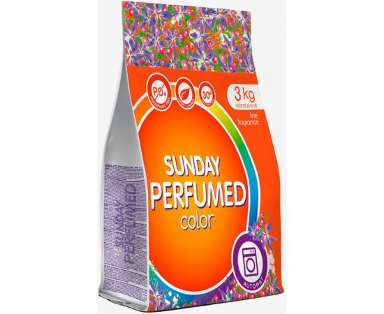 Стиральный порошок автомат Сонца 3кг Sunday для цветного парфюмированный 87048 