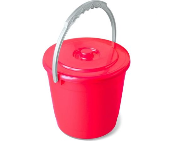 Ведро Martika колор 5 л, с крышкой, перламутровое красное С402ККРА 