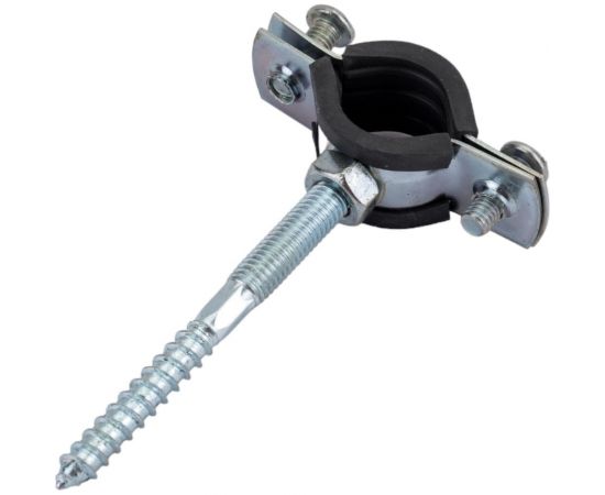 Хомут с шурупом Невский Крепеж оцинк. с резин. уплотн. 1/2" 20-24 мм 818801 