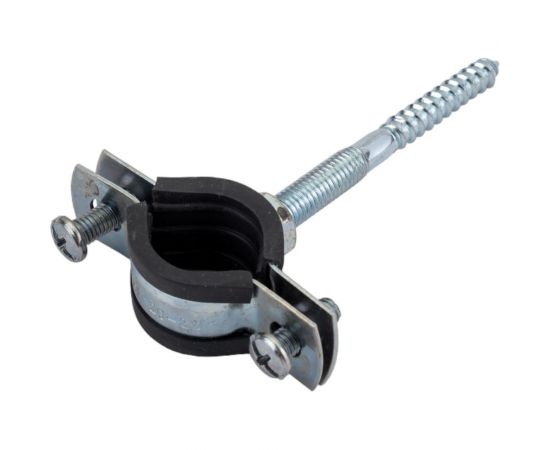 Хомут с шурупом Невский Крепеж оцинк. с резин. уплотн. 1/2" 20-24 мм 818801 – изображение 3