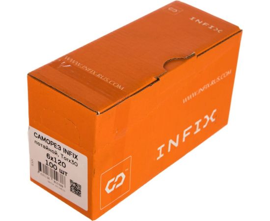 Конструкционный саморез INFIX потайн. 6х120 ЦЖ, TX 30, 100 шт. 47088 – изображение 2