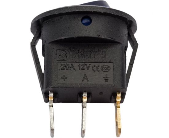 Круглая клавиша Nord-Yada 12V 20А синяя с подсветкой (3контакта) ON-OFF (2шт в упаковке) 905480 – изображение 6