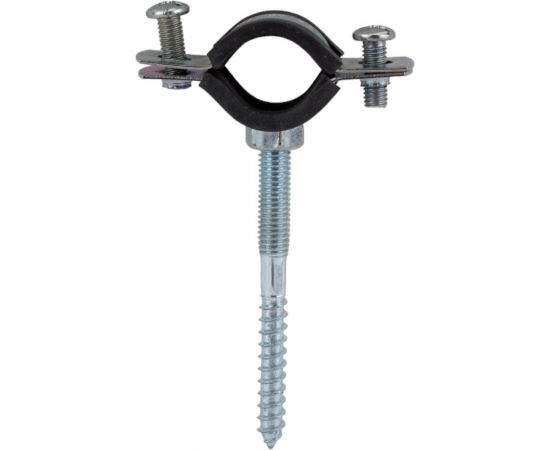 Хомут с шурупом Невский Крепеж оцинк. с резин. уплотн. 1/2" 20-24 мм 818801 – изображение 2
