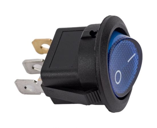 Круглая клавиша Nord-Yada 12V 20А синяя с подсветкой (3контакта) ON-OFF (2шт в упаковке) 905480 – изображение 7