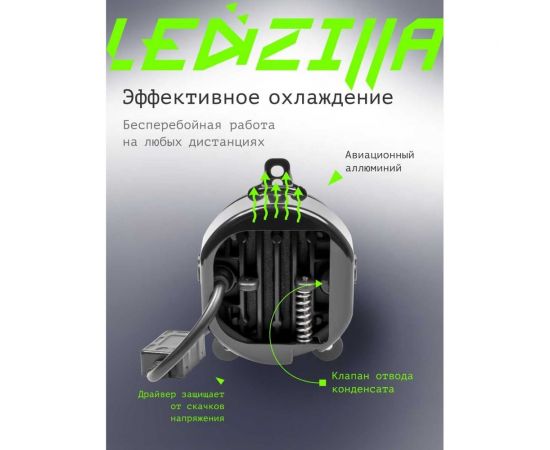 Противотуманные светодиодные автомобильные фары LEDZILLA Лада Приора, 70Вт, 9-32В, противотуманки, дхо для авто, LED ПТФ, 2шт 2170-70W – изображение 6