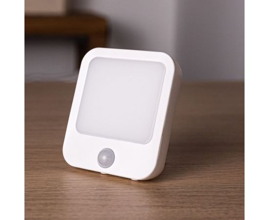 Светодиодный ночник ROCKETSOCKET с датчиком движения квадратный, Вкл/Выкл/Авто, регулировка яркости, теплый белый свет, 1.0Вт, Белый RS-791B – изображение 5