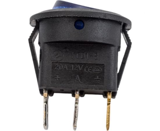 Круглая клавиша Nord-Yada 12V 20А синяя с подсветкой (3контакта) ON-OFF (2шт в упаковке) 905480 – изображение 3