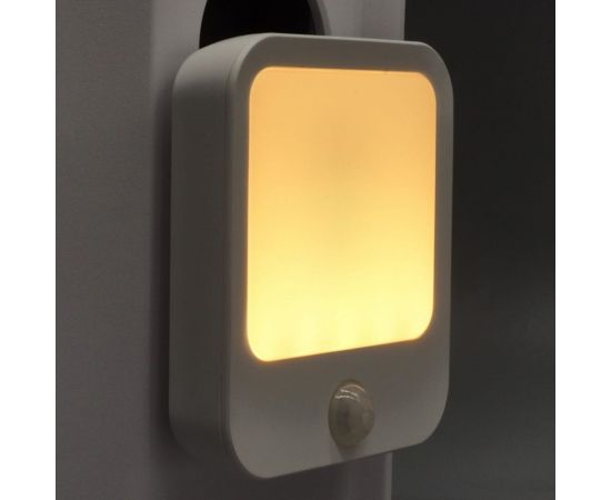 Светодиодный ночник ROCKETSOCKET с датчиком движения квадратный, Вкл/Выкл/Авто, регулировка яркости, теплый белый свет, 1.0Вт, Белый RS-791B – изображение 3