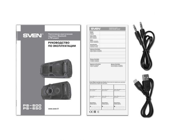 Портативная колонка SVEN АС PS-650 черная, 50 Вт, TWS, Bluetooth, FM, USB, microSD, LED-дисплей, 4000 мА*ч SV-018450 – изображение 11