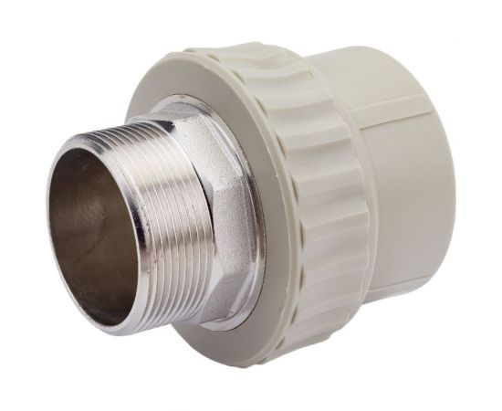 Муфта комбинированная под ключ с наружной резьбой VALFEX PP-R серая, 63 мм х2"" 10135063Г 127-0373 