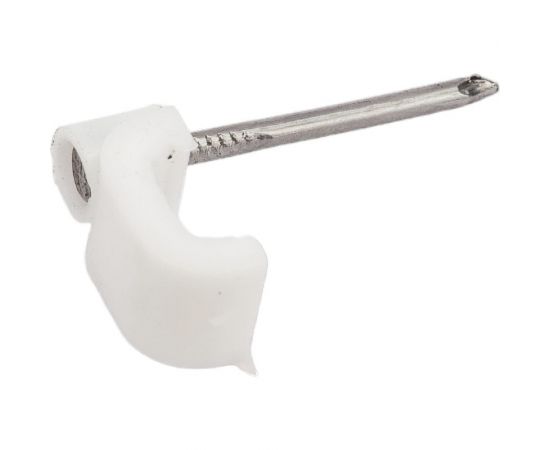 Плоская скоба для кабеля Невский Крепеж белый, 7 мм, 50 шт. пакет нк 800453 