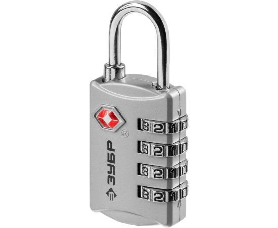 Багажный кодовый замок Зубр TSA 4 диска ПРОФ 37114 