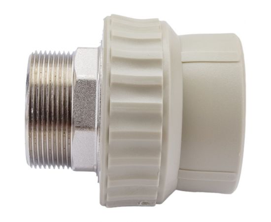 Муфта комбинированная под ключ с наружной резьбой VALFEX PP-R серая, 63 мм х2"" 10135063Г 127-0373 – изображение 4