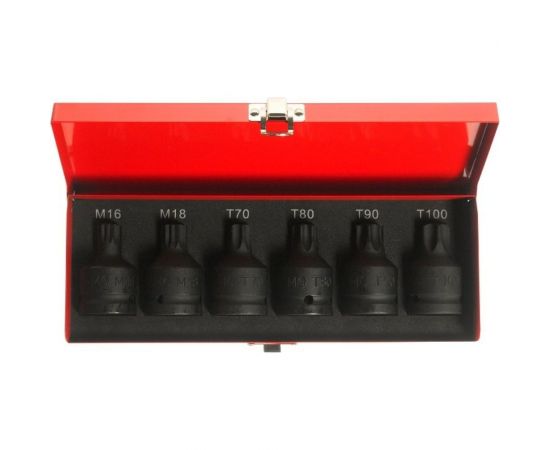 Набор ударных головок HEX 3/4 T70-M18 6шт JTC J606T – изображение 2