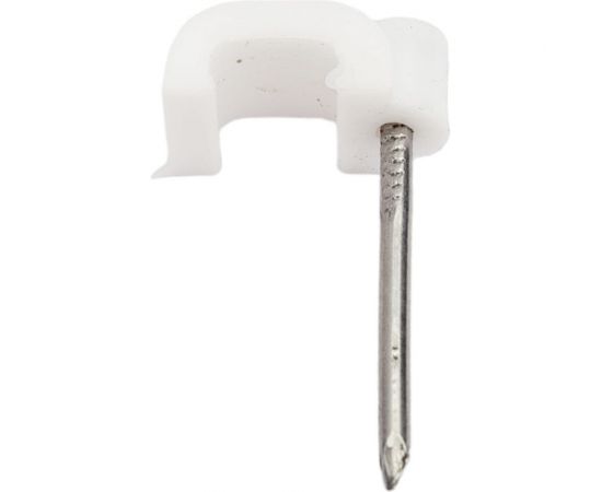 Плоская скоба для кабеля Невский Крепеж белый, 7 мм, 50 шт. пакет нк 800453 – изображение 4