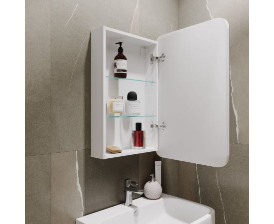 Зеркало шкаф MIXLINE ""Фиджи"" 500х800 правый, сенсор.выкл, светодиодная подветка 550381 – изображение 9