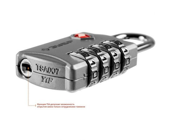 Багажный кодовый замок Зубр TSA 4 диска ПРОФ 37114 – изображение 2