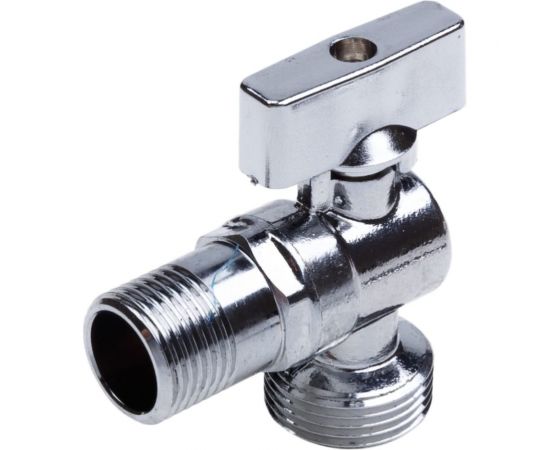 Шаровой кран AQUALINK угловой, с удлиненной резьбой 1/2 нар-1/2 нар Cr B 3969 – изображение 7