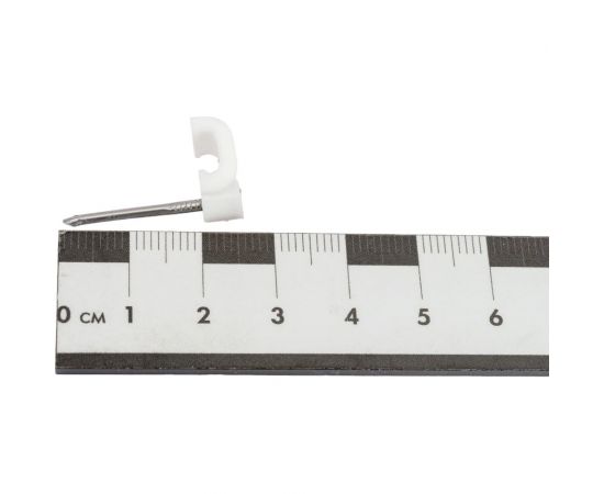 Плоская скоба для кабеля Невский Крепеж белый, 7 мм, 50 шт. пакет нк 800453 – изображение 3