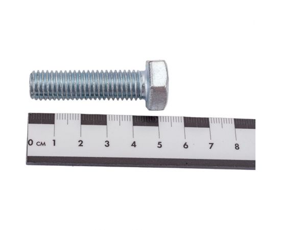 Болт МЕТАЛЛСЕРВИС М12x45, DIN 933, с полной резьбой, оцинк., 10 шт. 1239328 – изображение 4