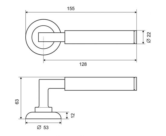 Дверная ручка Palladium Scara SG СТ-00000590 – изображение 2