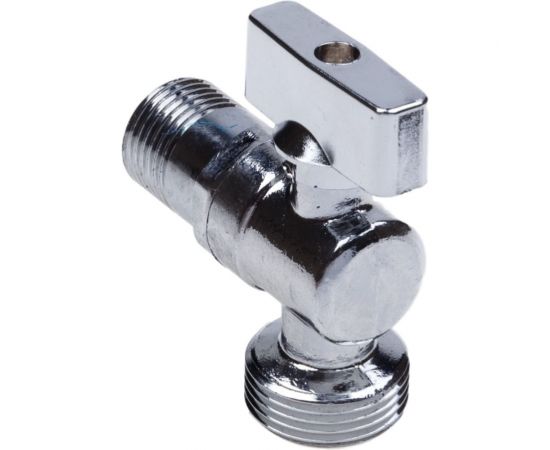 Шаровой кран AQUALINK угловой, с удлиненной резьбой 1/2 нар-1/2 нар Cr B 3969 – изображение 3