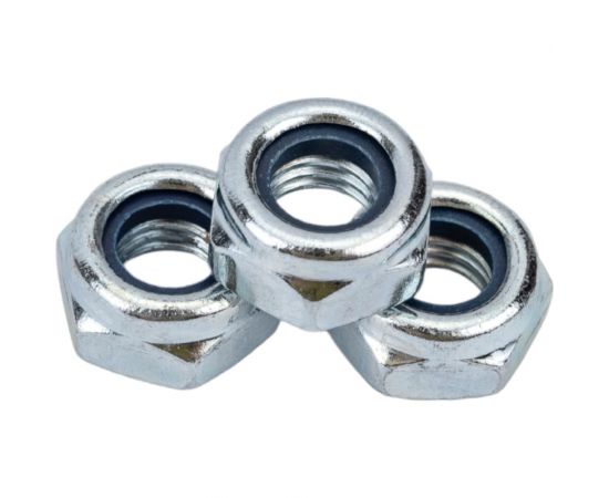 Гайка со стопорным кольцом МЕТАЛЛСЕРВИС М10, DIN 985, оцинк., 50 шт. 1239395 – изображение 3