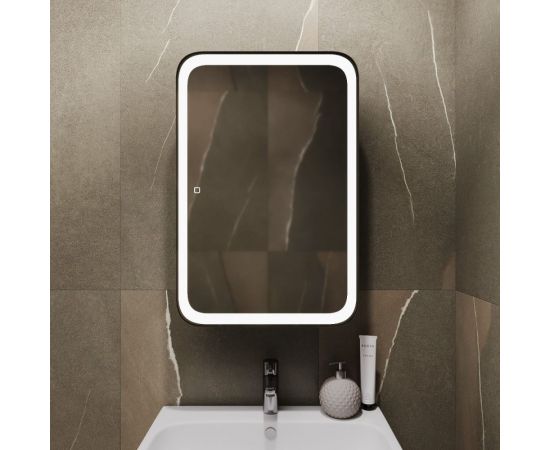 Зеркало шкаф MIXLINE ""Фиджи"" 500х800 правый, сенсор.выкл, светодиодная подветка 550381 – изображение 3