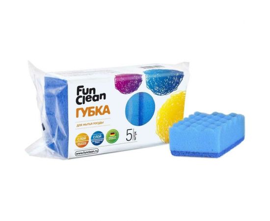 Губка для посуды Fun Clean 5 шт. 6792 