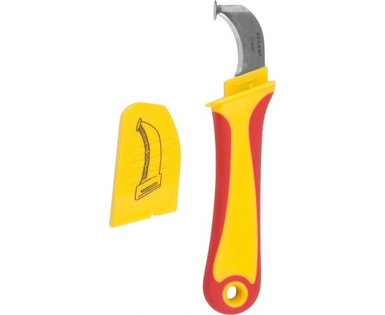 Нож монтажника, нержавеющая сталь, с пяткой REXANT 12-4935 