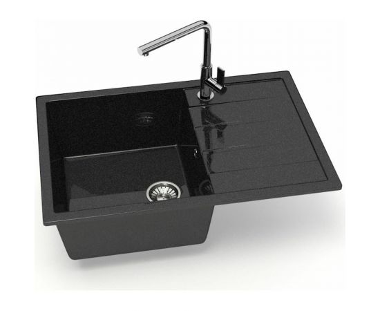 Кухонная мойка GLANZ цвет: чёрный J-161-32 – изображение 3