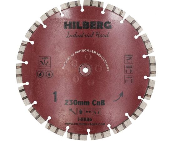 Диск алмазный отрезной Industrial Hard CnB 230 мм, 2 шт Hilberg HI886 – изображение 5