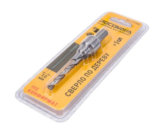 Сверло по дереву под конфирмат 5 мм РОСОМАХА 711350 – изображение 3