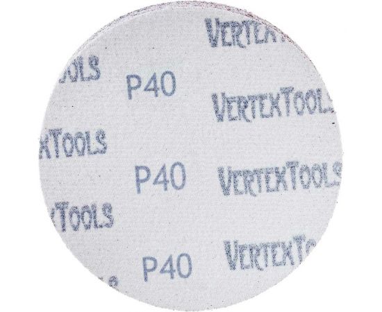 Круг абразивный под липучку 125 мм, Р40, 100 шт vertextools 12800-125-40 – изображение 3
