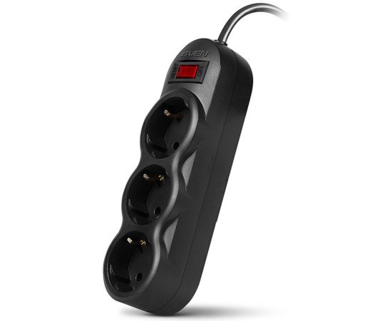 Фильтр SVEN SF-03L 3.0м, 3 розетки, черный SV-015039 – изображение 5
