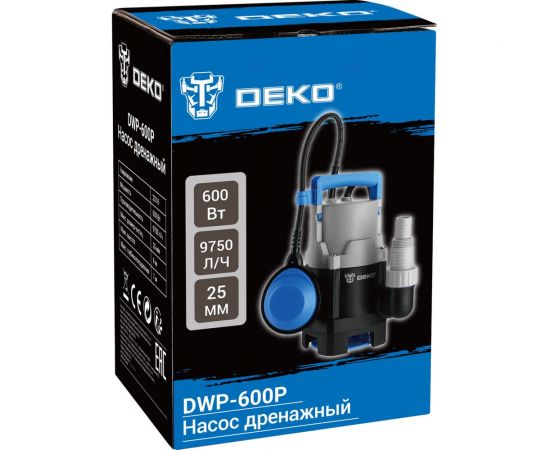 Дренажный насос DEKO DWP-600P 076-0519 – изображение 2