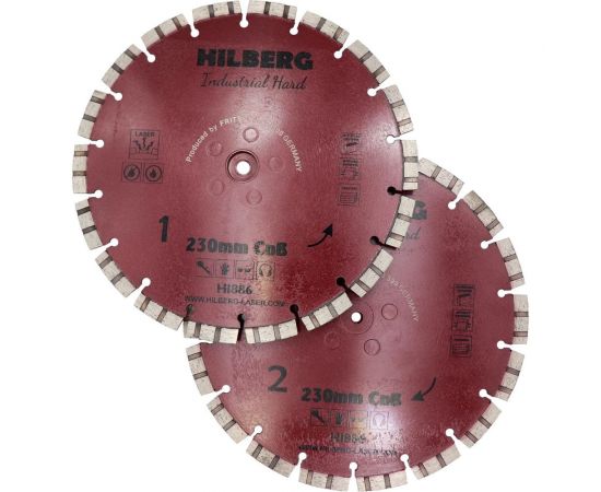 Диск алмазный отрезной Industrial Hard CnB 230 мм, 2 шт Hilberg HI886 – изображение 13