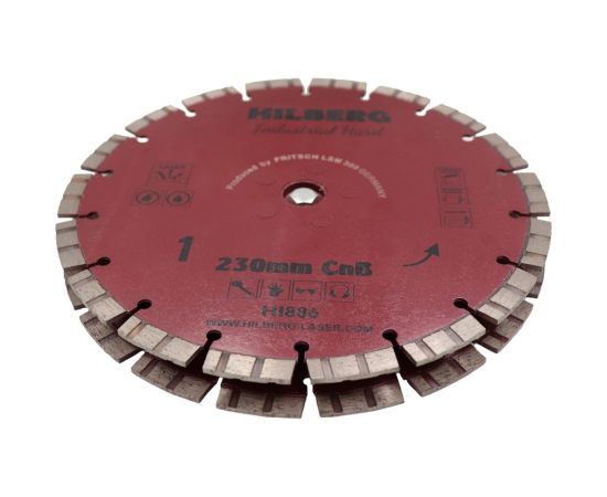Диск алмазный отрезной Industrial Hard CnB 230 мм, 2 шт Hilberg HI886 – изображение 2