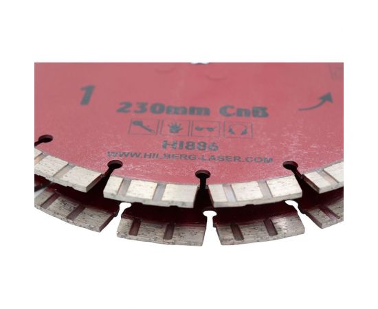 Диск алмазный отрезной Industrial Hard CnB 230 мм, 2 шт Hilberg HI886 – изображение 3