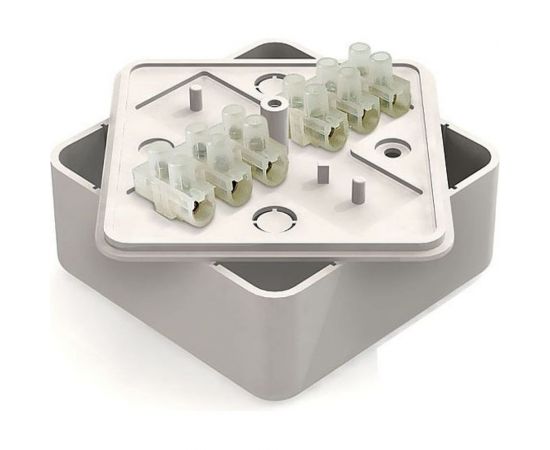 Распределительная коробка GREENEL с клеммной колодкой 75х75х28мм БЕЛАЯ GE41216-01 