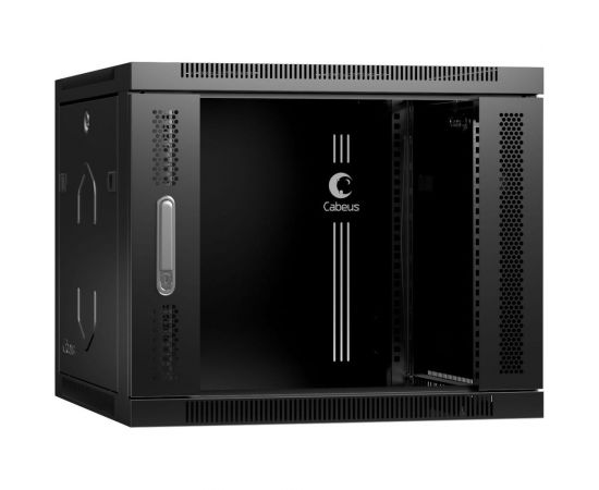 Телекоммуникационный настенный шкаф Cabeus 19" 9U цвет черный SH-05F-9U60/45-BK 