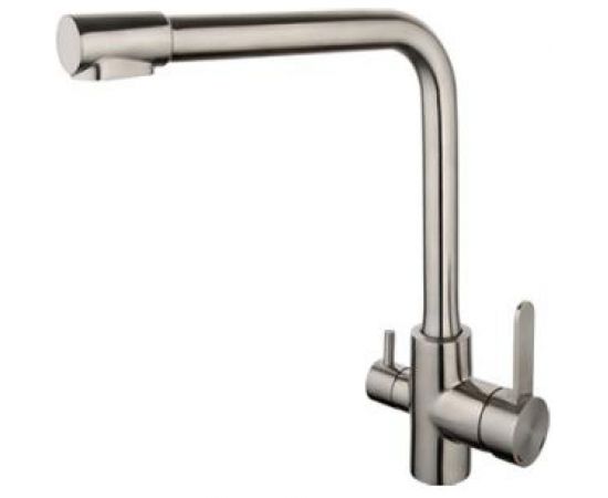 Смеситель для кухни FRAP GAPPO G4399-1 нержавеющая сталь, с выходом для питьевого фильтра 538018 