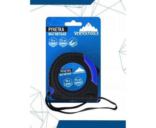 Рулетка vertextools магнитная 10х25 мм 3120-10 – изображение 3