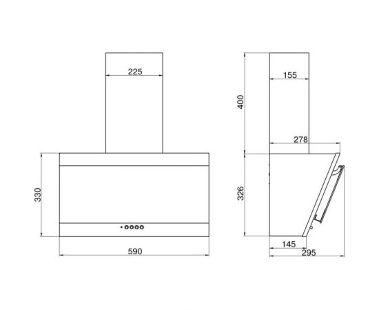 Кухонная вытяжка ELIKOR Титан 60П-430-К3Д_нерж/черный 190255 – изображение 3