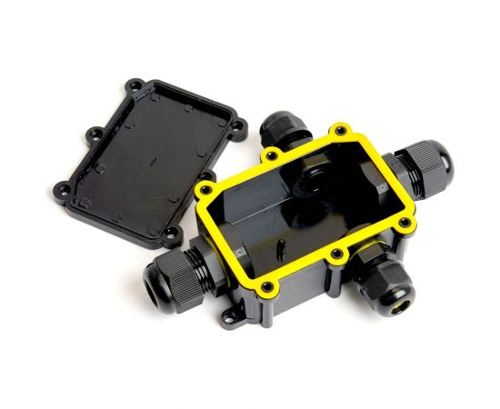 Распределительная коробка STEKKER LD524, водонепроницаемая на 4 выхода, 450V, 140x100x36, черный 49122 – изображение 4